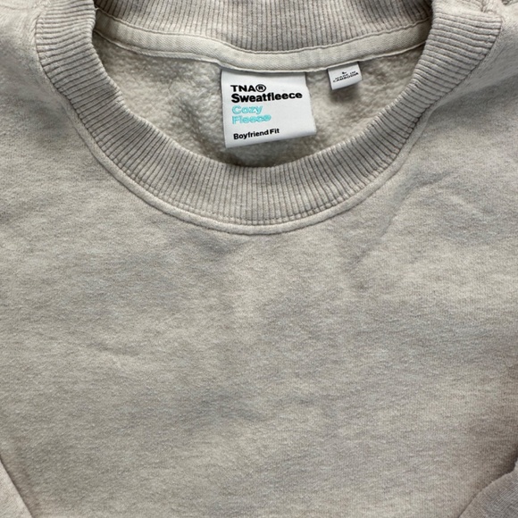 TNA Artitzia Cozy Fleece Boyfriend Fit Perfect Crew Sweatshirt Size L - Picture 2 of 5
